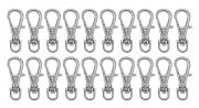 Fermoirs mousquetons métal, 25 pièces platine 