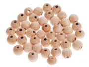 Holzkugeln mit Bohrung, 40 Stück (10 mm) 