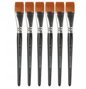 Pinceles planos sintéticos Gold Line Nº20, 6 ud 