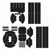 Stickers - wegen, bochten en kruispunten, 50-delig 