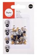 Ösen-Set, 50 Stück, 3 mm rund, farblich sortiert 